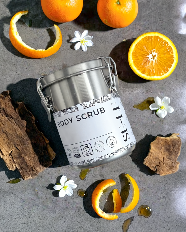 Orange, Jasmine & Cedarwood Salt Scrub