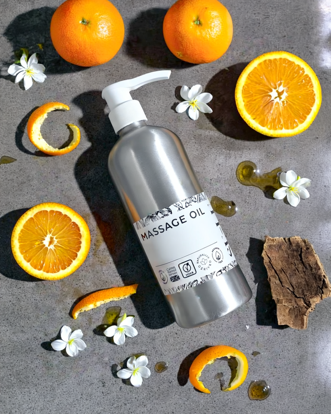 Orange, Jasmine & Cedarwood Massage Oil